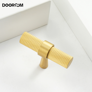 Dooroom Brass Knurled Furniture Handles Modern <strong>Matt</strong> <strong>Black</strong> Brass Silver Cupboard Wardrobe Dresser Shoe Box <strong>Drawer</strong> Cabinet Pulls - Product Image 5
