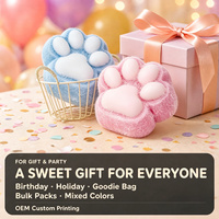 Jouet Squishy Patte de Chat Mignonne en Peluche TPR à Remontée Lente Anti-Stress à Presser pour Enfants et Adultes, Cadeau Pastel, Vente en Gros