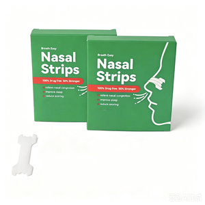 Tiras nasales sin medicamentos para ronquidos, tamaño grande, transparentes, de PE, marca privada, tiras nasales elásticas fuertes, venta al <span class=keywords><strong>por</strong></span> mayor - Product Image 1