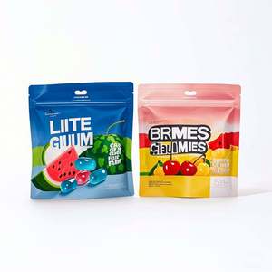 Sacs en mylar à impression personnalisée 3.5 petit emballage de pochette en plastique pour collation et aliments Doypack à fermeture éclair pour aliments - Product Image 3