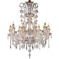 Lustre en cristal transparent de style européen moderne, éclairage suspendu LED simple pour chambre à coucher, salon, bar