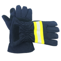 Gants de pompier en tissu aramide flexible personnalisés OEM Ayonsafety, bande réfléchissante, norme EN659, structure à 4 couches pour