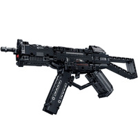 Modèle de pistolet mitrailleur MP5 en ABS, jouet éducatif, ensemble de blocs de construction DIY pour garçons, unisexe, cadeau de simulation
