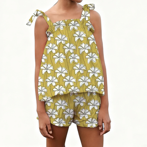 2026 Hot 2Piece Outfits Summer Sleeveless Tie <strong>Top</strong> <strong>and</strong> <strong>Shorts</strong> Breathable Adult Hawai Floral Print Wear Casual <strong>Ladies</strong> Clothing <strong>Set</strong> - Product Image 4