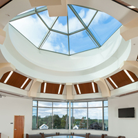Dôme pour plafond en verre durable de conception moderne de lucarne d'extérieur avec cadre en aluminium Construction métallique fixe