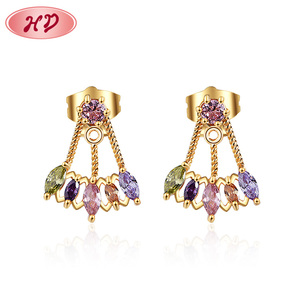 Fashion Geometric Crystal Cubic Zircon Stud <strong>Earrings</strong> Geometric <strong>Square</strong> Crystal <strong>Diamond</strong> Gold <strong>Earring</strong> for Ladies - Product Image 4