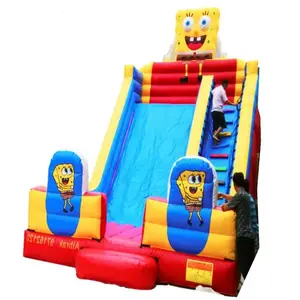 Nhà máy trực tiếp Inflatable khô Trampoline nhảy nhà với chủ đề trượt cho ngoài trời sân sau sử dụng