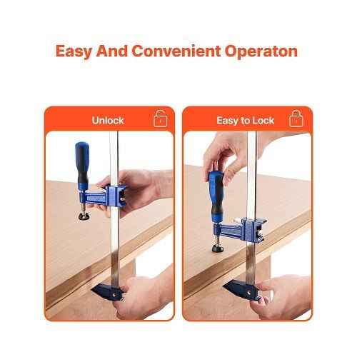 W2B 36 pollici apertura chiudibile a chiave in ghisa F morsetto resistente 2-Pack Bar morsetti per la lavorazione del legno struttura morsetto in acciaio