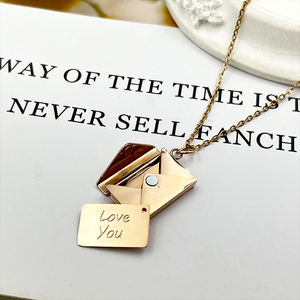 Fatingna ювелирные изделия новый дизайн мини-пара любовная книга медальон ожерелье открытый закрытый водонепроницаемый из нержавеющей стали модные эмоции - Product Image 3