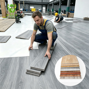 Revêtement de sol SPC ignifuge de 5,0 mm à clipser, résistant aux brûlures de cigarettes, dalles de sol en <span class=keywords><strong>PVC</strong></span> à âme rigide pour espaces publics - Product Image 1