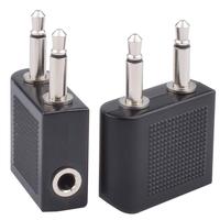 Adaptateur audio jack 3,5 mm pour avion, voyage, écouteurs, casque