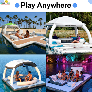<span class=keywords><strong>Juego</strong></span> de agua al aire libre <span class=keywords><strong>juego</strong></span> de diversión piscina inflable flotador isla agua barco muelle plataforma - Product Image 4