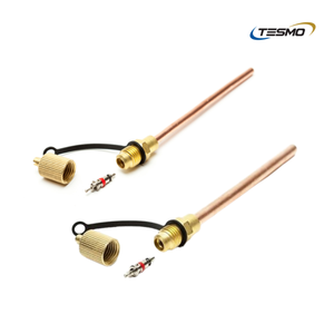 Raccord de charge Tesmo 4mm 6mm 10cm en laiton pour test de ligne de réfrigérant AC - Product Image 1