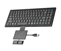 Clavier robuste à 92 touches avec interrupteurs à ciseaux ultra-scellés, pavé tactile et boutons de souris