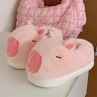XIXITIAO Chaussons d'hiver à bout fermé en peluche douce pour femmes et hommes, dessus en coton, doublure moelleuse, antidérapants, pour la maison et la chambre