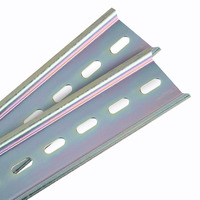Rail de distribution d'alimentation WBO à fentes DIN 35 mm en acier zingué pour montage de disjoncteurs, relais et borniers