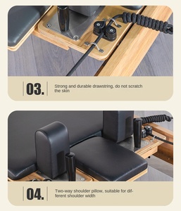 Torre <span class=keywords><strong>de</strong></span> Pilates Reformer <span class=keywords><strong>de</strong></span> Madera <span class=keywords><strong>de</strong></span> Roble Personalizada con Máquinas <span class=keywords><strong>de</strong></span> Medio Trapecio para Estudios <span class=keywords><strong>de</strong></span> Pilates - Product Image 6
