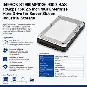 049RCK ST900MP0136 900GB 15K RPM SAS 12Gbps 2.5 İnç SFF 4Kn Kurumsal Sabit Disk, Sunucu İş İstasyonu Endüstriyel Depolama için - Product Image 1