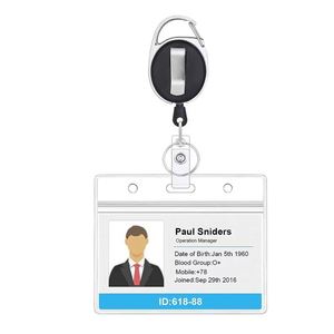 Cheap Retractable Key Holder Badge Reel Wholesale Factory Price Plastic ID Card Holder Durable <b>Customized</b> Pull Reel <b>Keychains</b> - Product Image 2