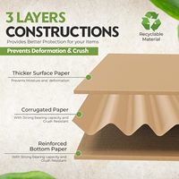 Boîte pliante en carton kraft naturel écologique avec logo personnalisé, durable, pour l'envoi postal, l'expédition et les cadeaux