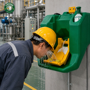 YINGSHOU Estación de Ducha y <span class=keywords><strong>Lavaojos</strong></span> de Emergencia Portátil de 60L (16 Galones) con Alimentación por Gravedad y Autónoma - Product Image 2