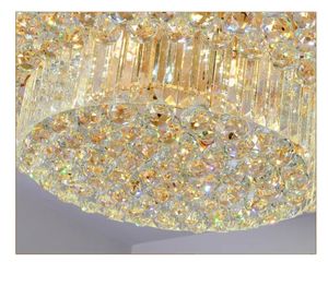 Nouveau Style lustres en or lumière salon éclairage moderne boule de cristal d'or plafonnier rond - Product Image 6