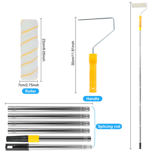 Kit de pincel de <span class=keywords><strong>rodillo</strong></span> de pintura, herramienta de pintura de pared <span class=keywords><strong>para</strong></span> el hogar, <span class=keywords><strong>rodillo</strong></span> de pintura reutilizable con poste desmontable <span class=keywords><strong>largo</strong></span> <span class=keywords><strong>para</strong></span> <span class=keywords><strong>pintar</strong></span> <span class=keywords><strong>paredes</strong></span>, techo - Product Image 2