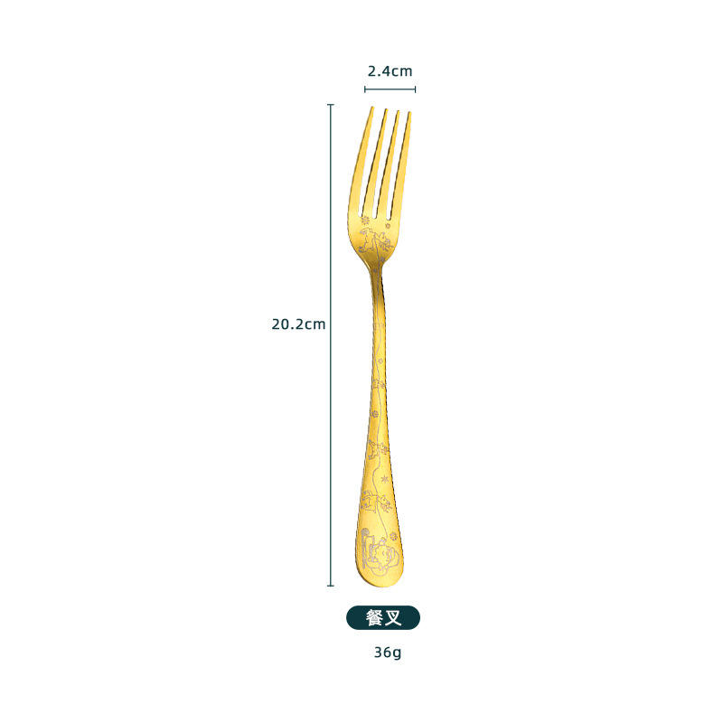 Gold fork