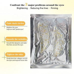 Parches para Ojos de Marca Privada con Brillo Dorado en Forma de Hoja, Colágeno, Ácido Hialurónico, Té Verde y Centella Asiática, Antiarrugas e Hidratantes - Product Image 5