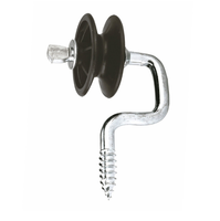 Zware paardenhek-schroef-in-isolator voor houten palen, 7mm draaibare katrol voor polyrope/polywire