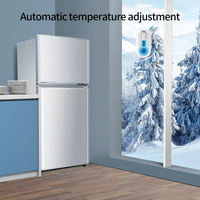 Réfrigérateur solaire 180L à double porte, congélateur vertical, alimentation solaire DC 12V 24V pour chambre d'hôtel