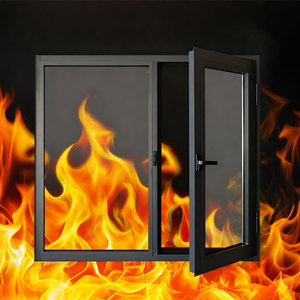 Ventanas Abatibles <span class=keywords><strong>de</strong></span> Aleación <span class=keywords><strong>de</strong></span> Aluminio con Recubrimiento en Polvo Gris, Rotura <span class=keywords><strong>de</strong></span> Puente Térmico, Doble Vidrio, Marco Moderno <span class=keywords><strong>de</strong></span> Acero Inoxidable, Ventana Abatible para Baño, OEM - Product Image 1