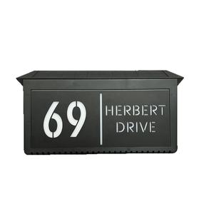 ป้ายเลขที่บ้านพลังงานแสงอาทิตย์แบบกำหนดเอง ป้ายที่อยู่พลังงานแสงอาทิตย์สำหรับภายนอก ป้ายประตูพลังงานแสงอาทิตย์ทันสมัย - Product Image 2