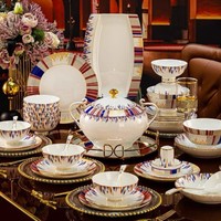 Ensemble de bols et de plats pour la maison, nouvelle collection 2025, porcelaine osseuse haut de gamme de Jingdezhen, vaisselle en céramique, cadeau de pendaison de crémaillère, cadeau de mariage