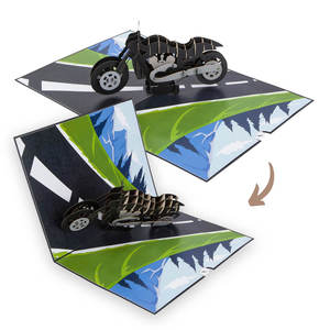 <span class=keywords><strong>Cartes</strong></span> 3D Pop-up Moto Harley : Design Artisanal Inspiré pour les Fans de Moto, Carte de Vœux Unique et Souvenir Mémorable - Product Image 5