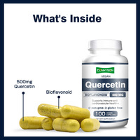 OEM ODM 500MG Quercétine Capsules Supplément à base de plantes pour soutenir la santé du système immunitaire et protéger les adultes