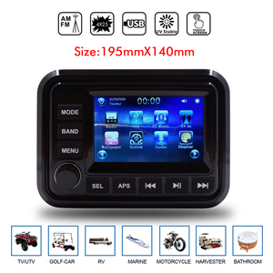Accessoires pour bateaux, yachts et quads : autoradio MP5 avec écran tactile 5'', streaming BT, H-303A+ 4x haut-parleurs étanches 6,5'' - Product Image 5