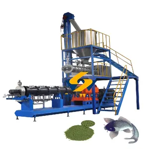 1-3 Ton Per Uur Karper Tilapia Drijvende Visvoer Making Machine Feed Fabriek