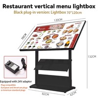 Panneau publicitaire moderne pour trottoir, 27 pouces, grand format, en acier, avec éclairage LED, pour menu, stand publicitaire, café, restaurant, affichage au sol