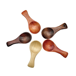 <b>Wooden</b> Spoon Small Solid Wood Environmental Friendly Kitchen <b>Tea</b> Coffee Milk Powder Spoon Household <b>Childrens</b> Use - Product Image 5