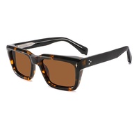 Lunettes de soleil pour hommes MS 8607S en acétate de qualité supérieure, monture carrée, branches élégantes, finition polie, look professionnel, protection UV400
