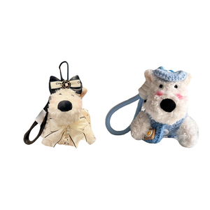 Llavero de peluche Kawaii West Highland White Terrier, lindo colgante de peluche de <span class=keywords><strong>perro</strong></span> Scottie de dibujos animados, mini llavero de peluche de <span class=keywords><strong>perro</strong></span> suave - Product Image 5
