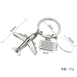 Llavero de Metal Personalizado al por Mayor de Aleación de Zinc con Forma de Avión, Llavero de Aeronave Personalizable - Product Image 2