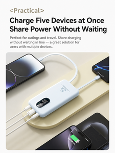 <span class=keywords><strong>Batterie</strong></span> externe HYTO avec câble intégré, charge rapide 22,5 W, 20000 mAh, affichage numérique, <span class=keywords><strong>batterie</strong></span> Li-polymère, 10000 mAh - Product Image 4