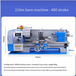 HC210 400mm 900W hogar DIY Mini <span class=keywords><strong>Manual</strong></span> Metal <span class=keywords><strong>madera</strong></span> <span class=keywords><strong>torno</strong></span> WM210F400 Mini CNC WM210V Motor sin escobillas <span class=keywords><strong>de</strong></span> velocidad Variable Horizontal - Product Image 2