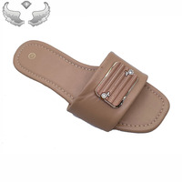 Sandales pour femmes à bout ouvert de haute qualité, élégantes, respirantes, résistantes, prêtes à être expédiées, antidérapantes, tongs d'été