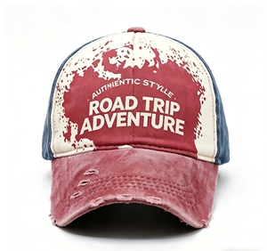 Casquette Trucker Vintage Personnalisée Effet Vieilli Unisexe en Coton avec Broderie Aventure pour Sports de Plein Air – Vente en Gros - Product Image 1