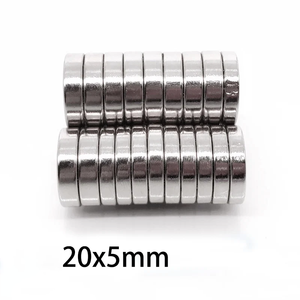 แม่เหล็กกลมแบบกำหนดเอง N35 N48 N52 ขนาด D10x2 มม. D20x5 มม. สำหรับมอเตอร์/เซ็นเซอร์/ลำโพง/อุปกรณ์อิเล็กทรอนิกส์, ทุกเกรด/สี, รับผลิตตามแบบ OEM - Product Image 2