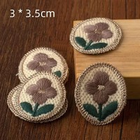 Brodé tricot petite fleur tissu patch mignon ongles perles petit patch bricolage main accessoires broderie tissu patch