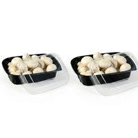Boîte à emporter en plastique PET transparent personnalisable, sans BPA, de qualité alimentaire, en matériaux recyclés, avec couvercle à fermeture sécurisée anti-écrasement pour gâteaux et nouilles